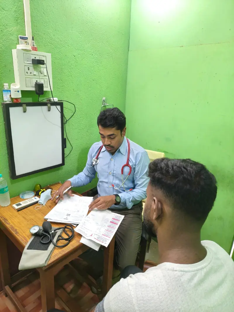 Pulmonology consultation room — Dr. Sandip Das clinic, Kolkata